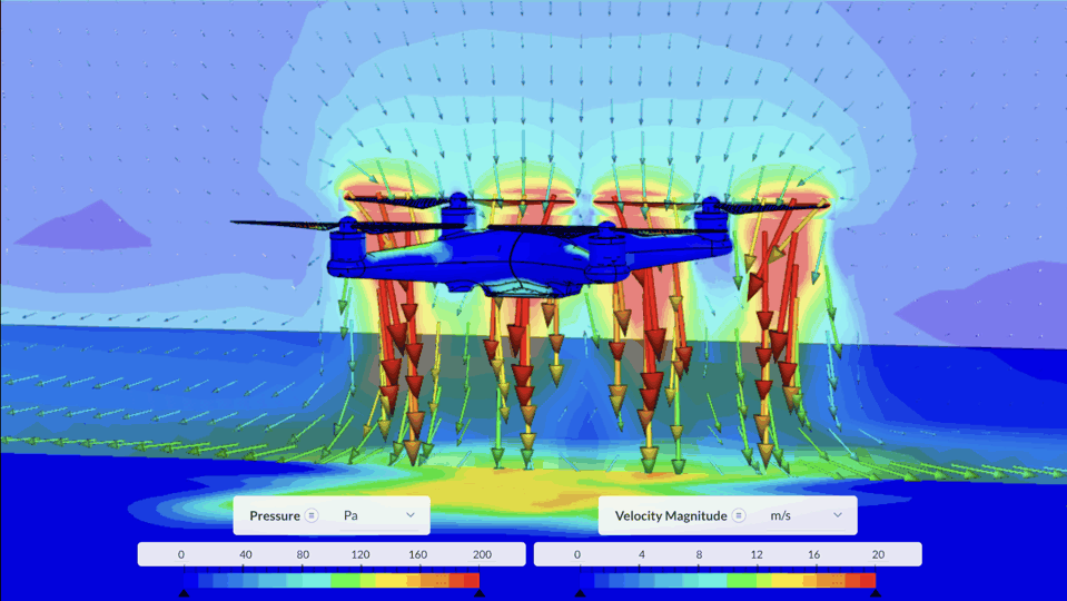 Flow behavior and pressure distribution around a drone using CFD simulation