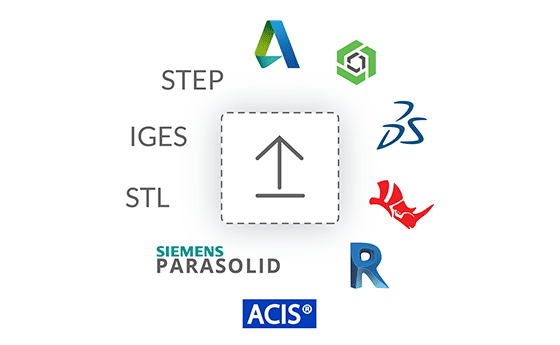 Common file formats and CAD tools which integrate and import directly into the SimScale platform for faster CAD cleanup and geometry preparation