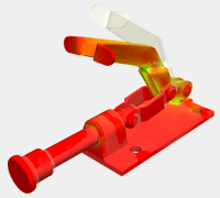 Toggle clamp simulation