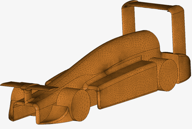 Team Zephyros race car meshed model