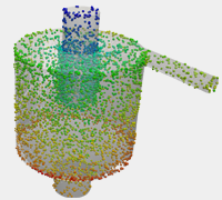Particle flow analysis of a cyclone separator