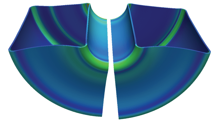 comparison of stress distribution in float shells of 2 designs